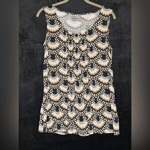 Croft & Barrow Black and Cream Tank Top